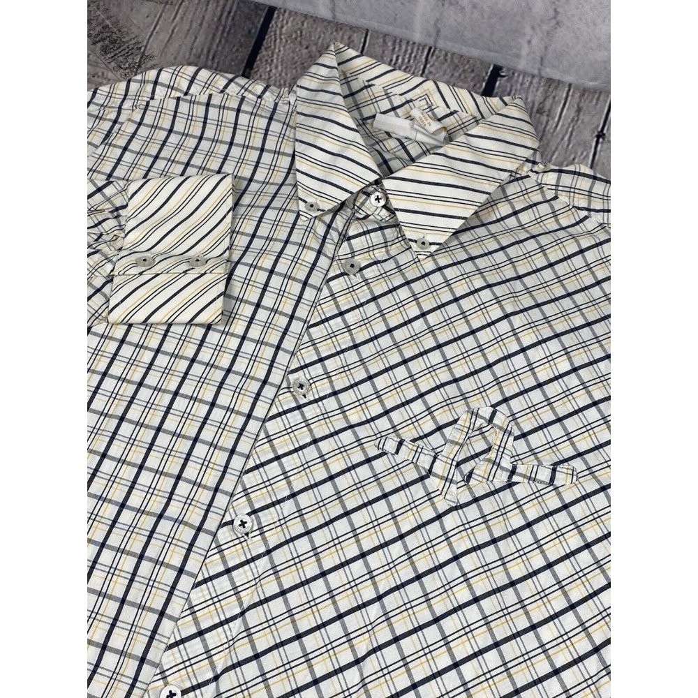 Rocawear Authentic Button‎ Shirt Mens 2XL Plaid Long Sleeve Classic Embroidered